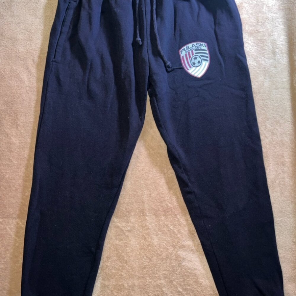 Badger Sport Unisex Medium‎ Black Pulaski Maroon Soccer Warmup Fleece Sweatpant